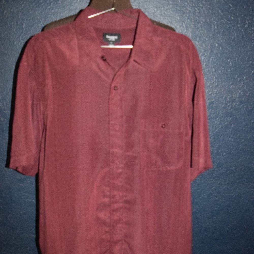 Men's Maroon Shirt Sleeved Shirt